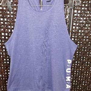 Women's Puma Active Wear Yoga Style Size Medium Top Cross Back Purple